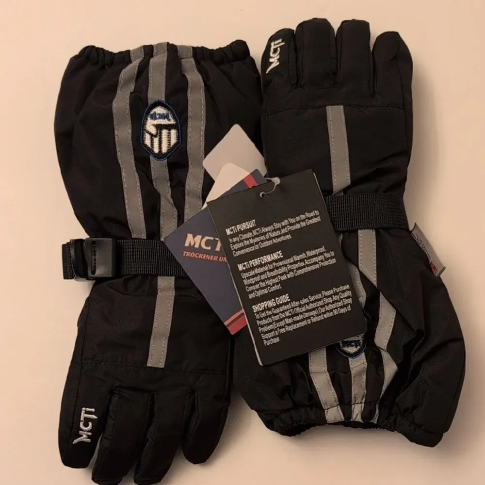 NWT MCTI 2 Pairs Kids Winter Snow Gloves Waterproof Insulated Mitten - XXS/XS